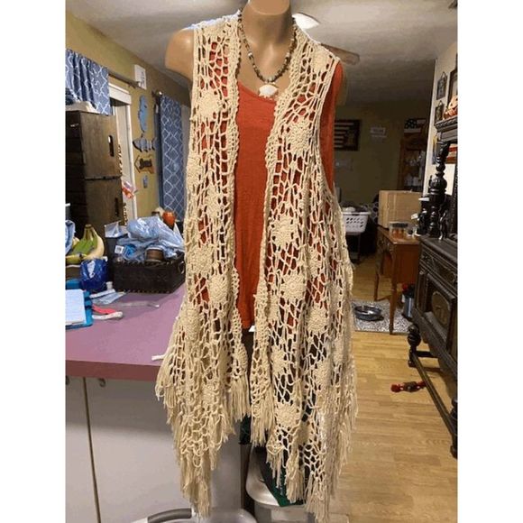 RU21 Jackets & Blazers - RU21 Crochet vest Medium